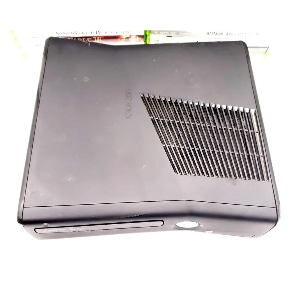 Microsoft Xbox 360 S Console - Black (1439) 250GB Drive & 34 Games SYSTEM WORKS